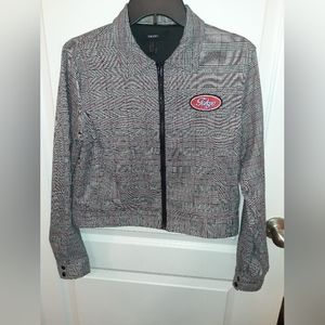 Forever 21 Glen Plaid Tokyo Zip-Front Jacket